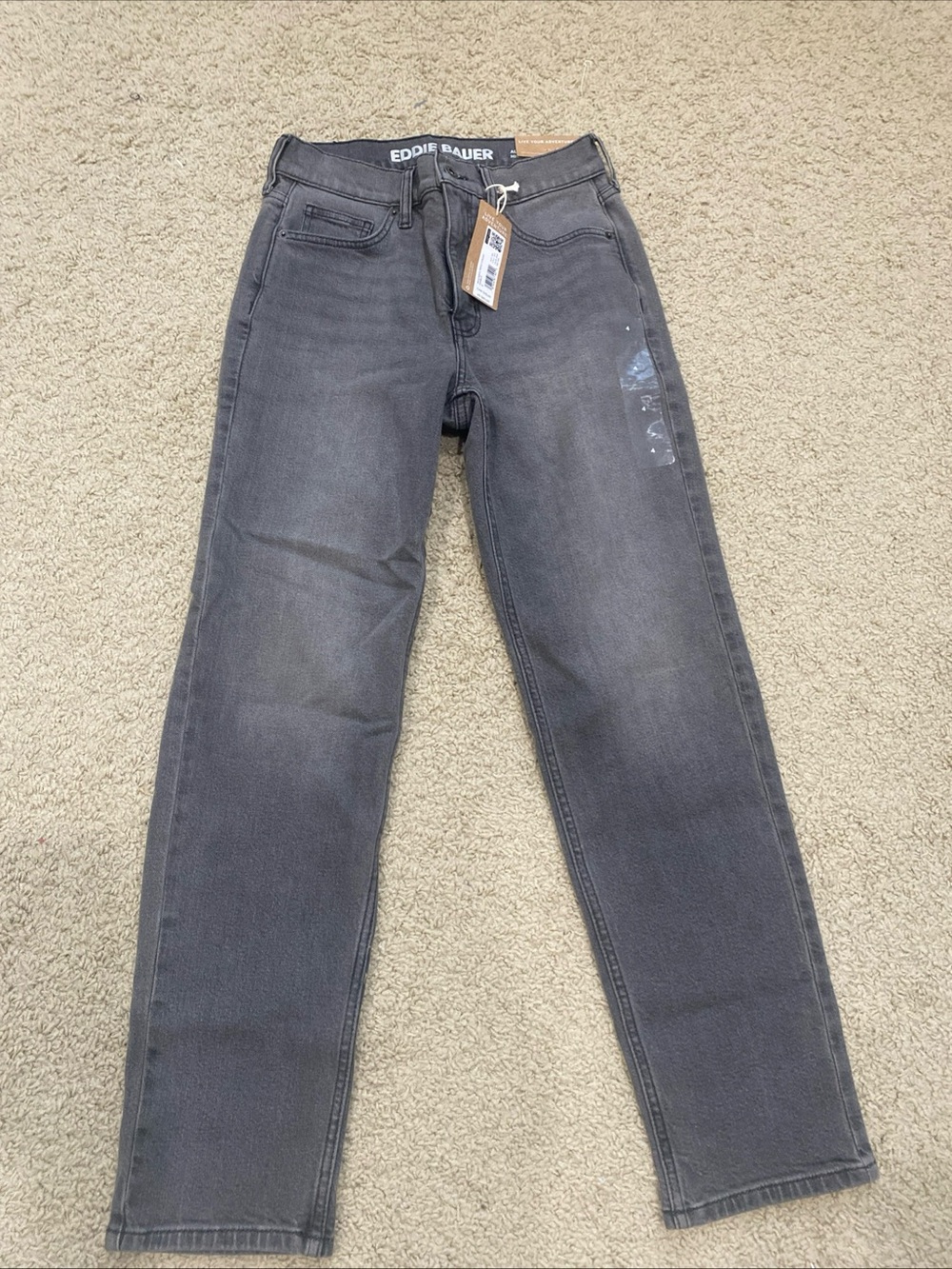 Eddie Bauer Women's Authentic Black Wash Perfectly Straight Leg Jeans  NWT Sz 2